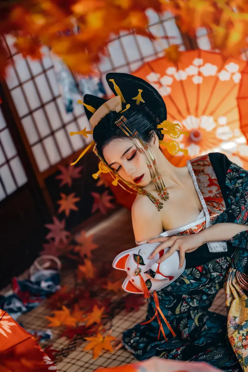 cosplay系列作品归档与写真视觉专题 古风服装与长发头饰造型写真