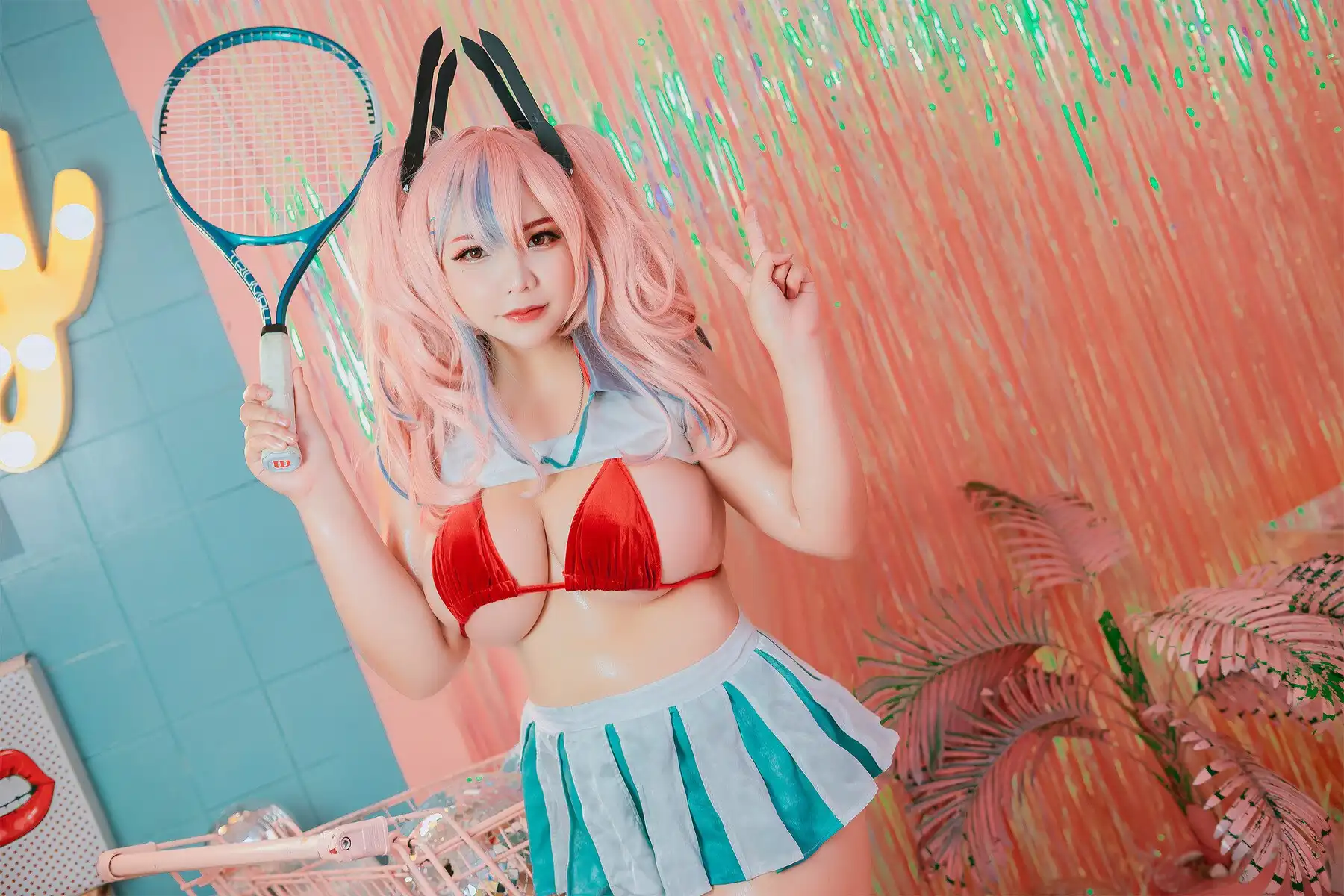 cosplay写真图集与作品系列归档 粉色长发与网球主题服装造型展示