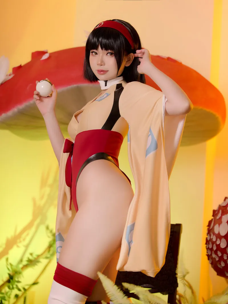 cosplay摄影系列作品归档 黑色短发红色配色角色造型照片