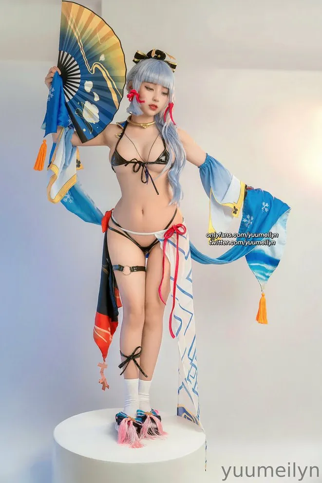 摄影系列线索阶段性整理与作品归档 蓝色假发与蓝白服装角色造型图片