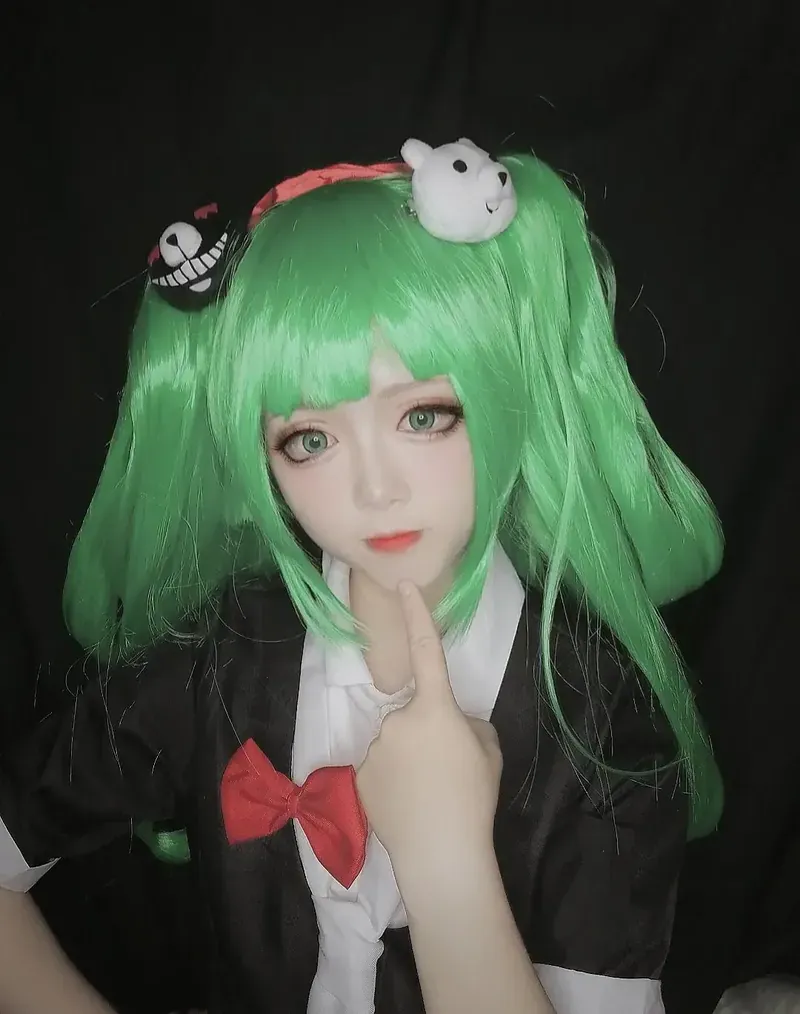摄影作品与 Cosplay 视觉图集归档 绿色假发角色造型照片