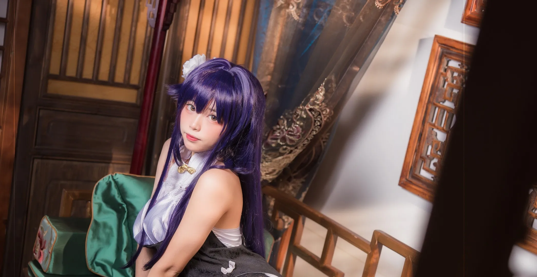 cosplay写真视觉系列归档与作品线索整理 紫色长发角色服装照片
