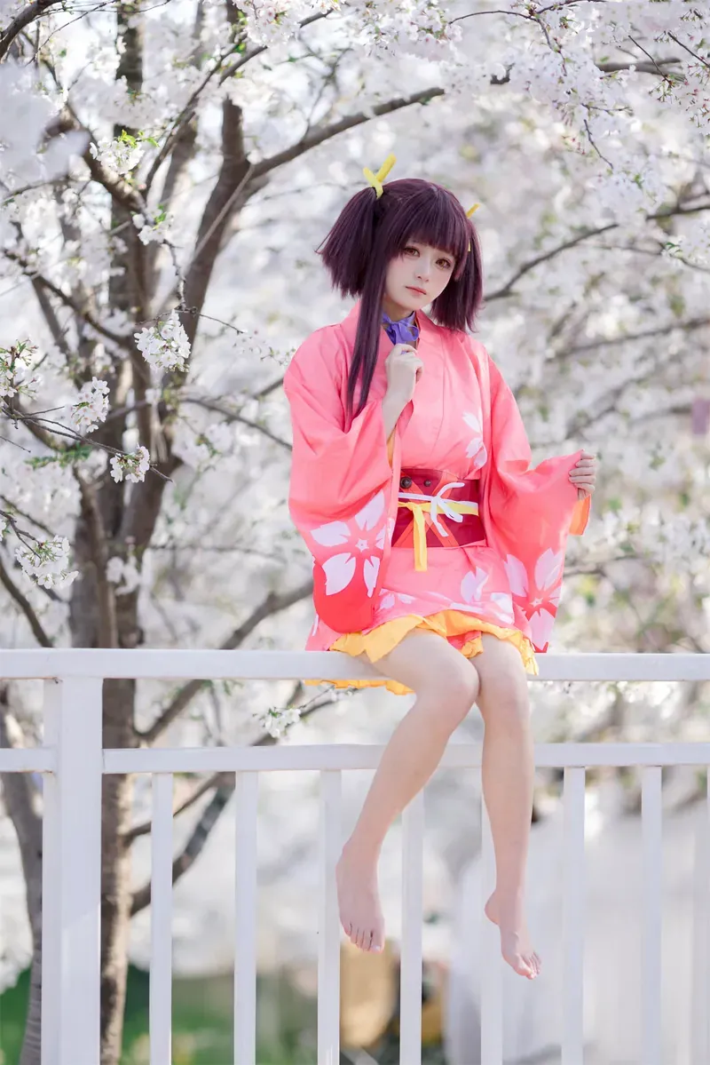 Cosplay摄影系列与作品目录归档 粉色服装樱花背景角色写真