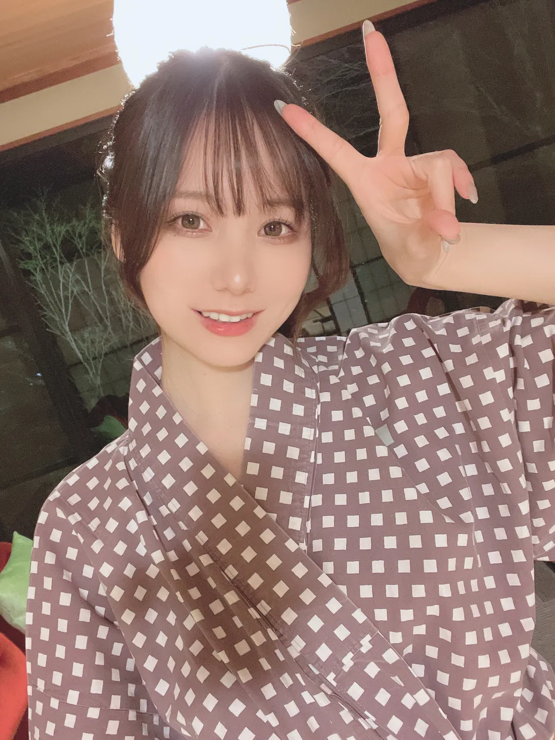 摄影系列作品归档 方格纹服装自拍造型