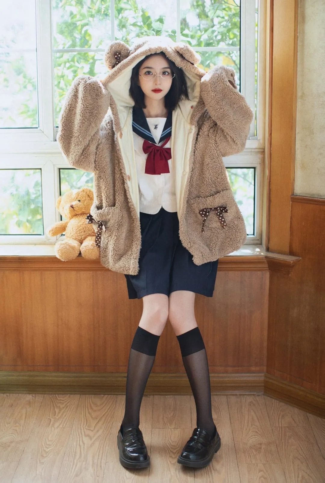 摄影系列作品归档 学院风服装站姿照片