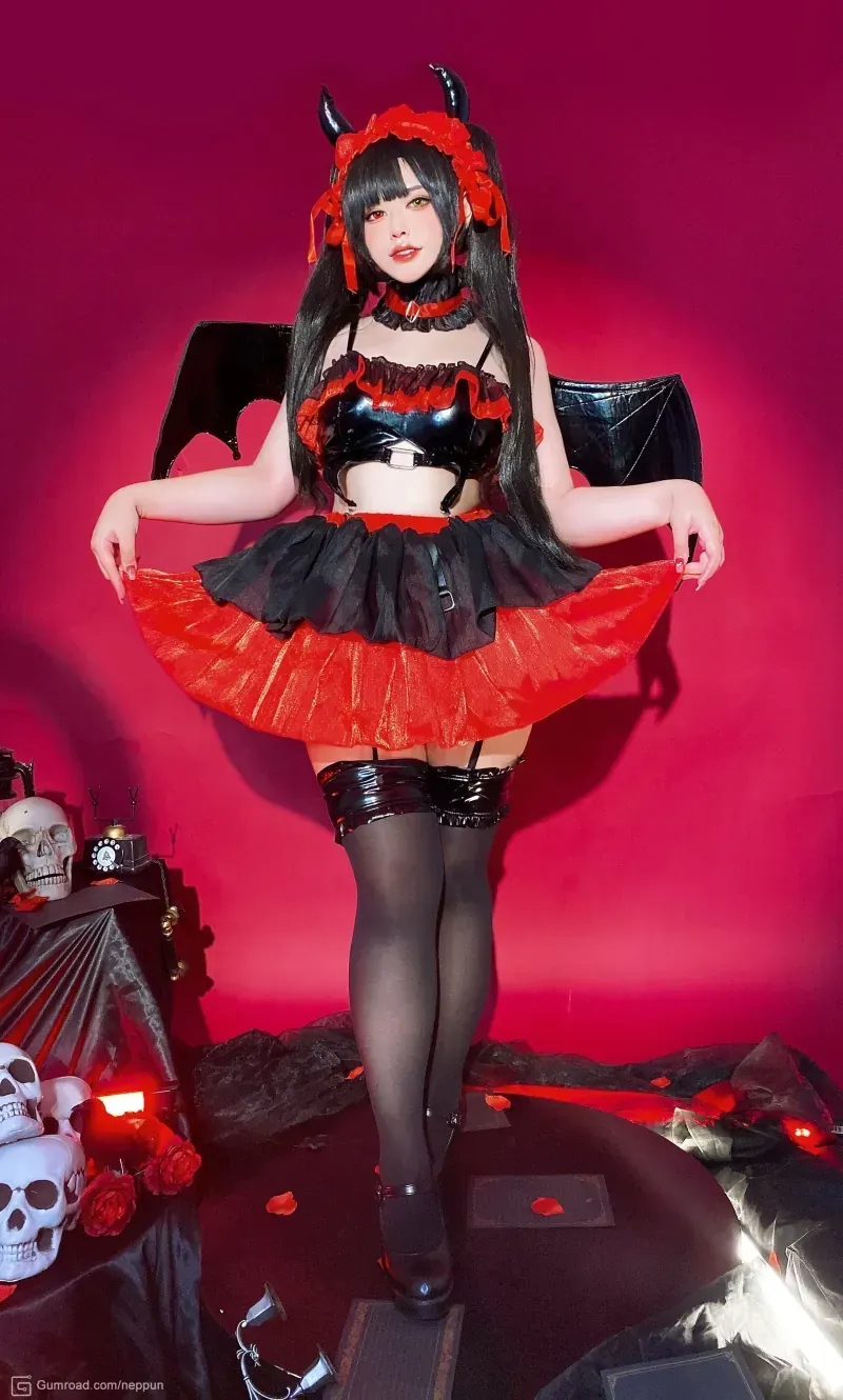 摄影系列作品归档与Cosplay视觉风格整理 红黑主题Cosplay造型照片
