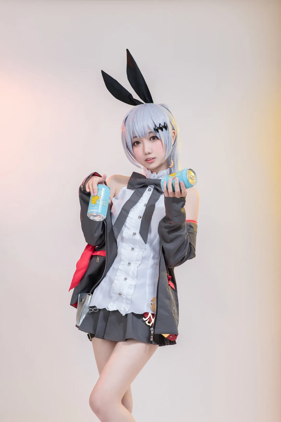 cosplay摄影系列视觉归档 黑白红配色兔耳造型Cosplay照片